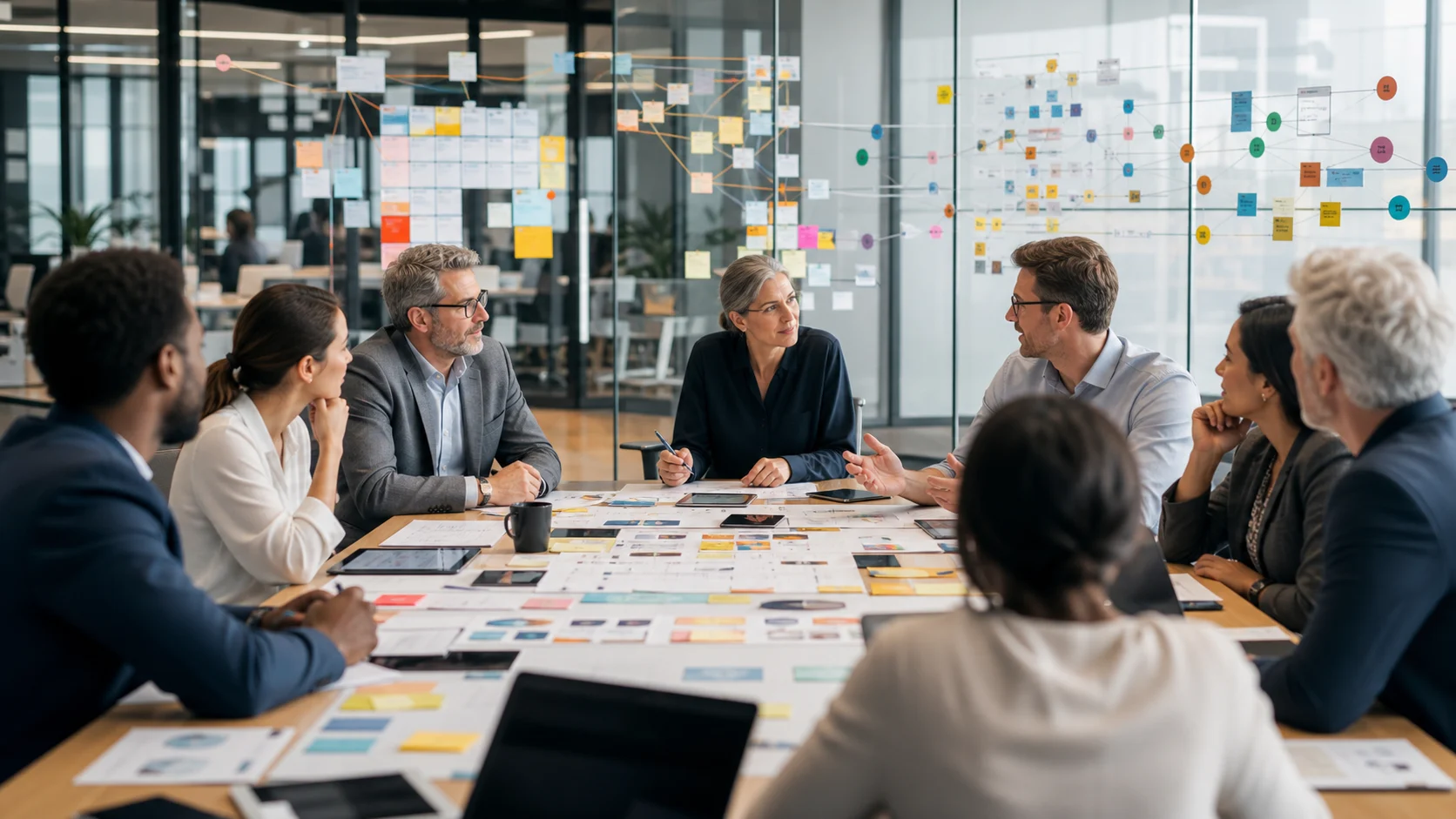 Enterprise leaders and Agile coaches align portfolio priorities across teams