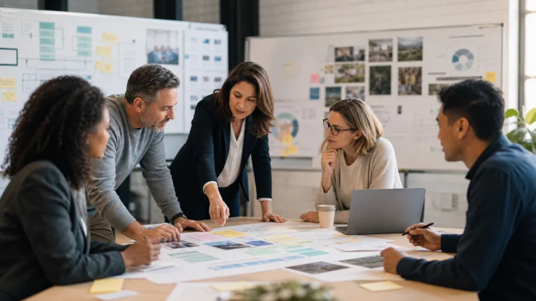 Agile coach and leaders reorganize priorities around outcomes and learning